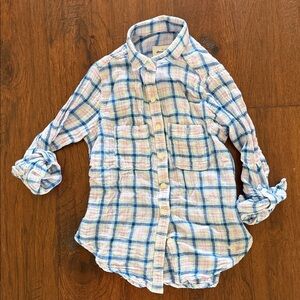 abercrombie kids Blue & Pink Plaid Button-Down Shirt